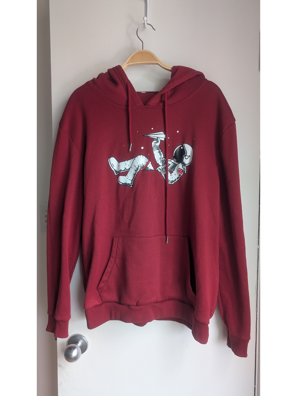 Red Astronaut Graphic Hoodie